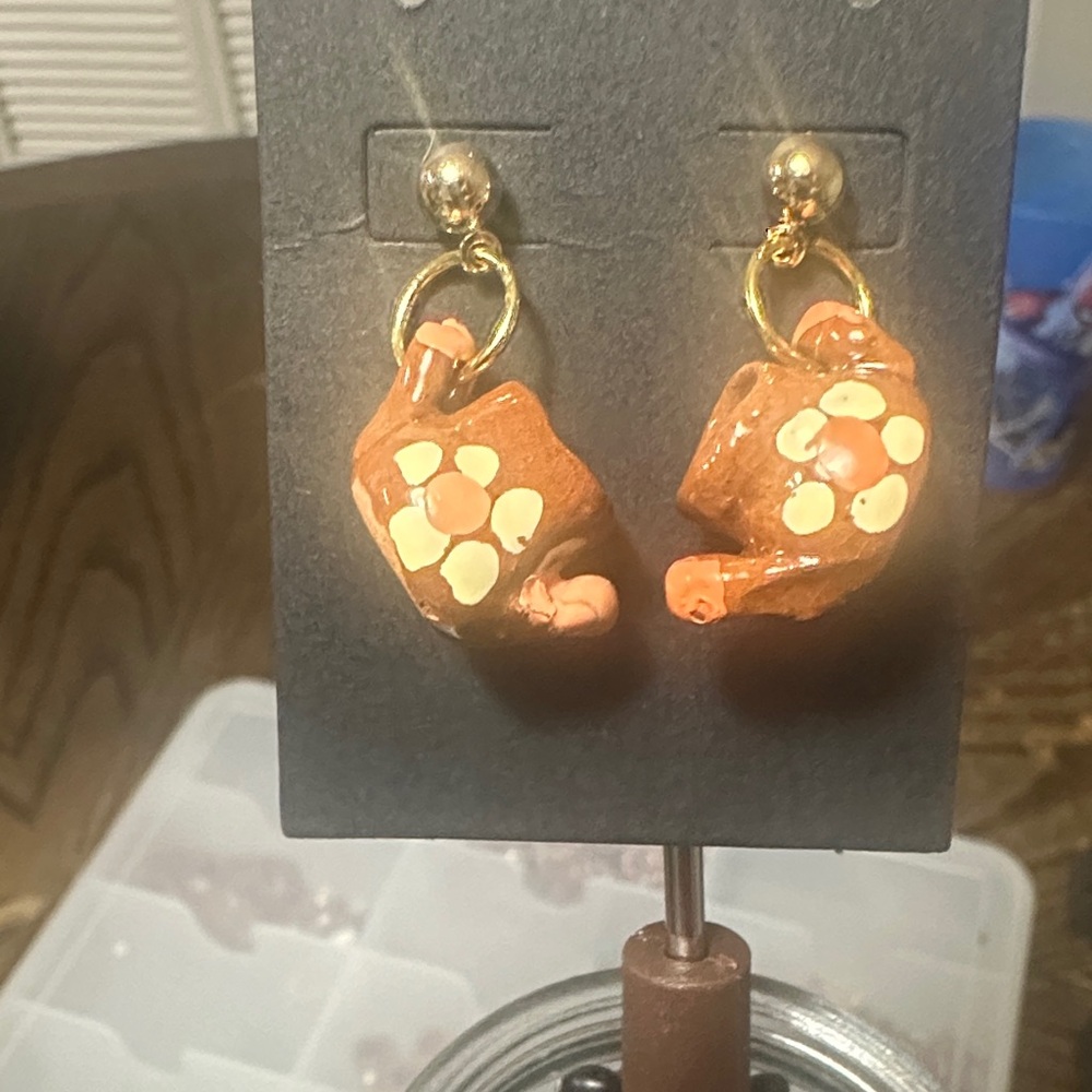 MEXICANA Brown and Gold Earrings
